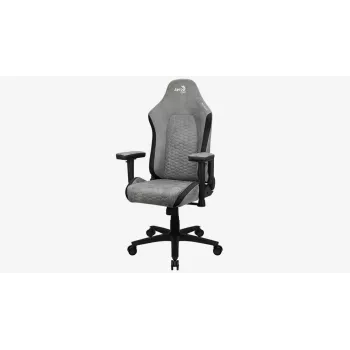 Aerocool Crown AeroSuede universāls spēļu krēsls ar polsterētu sēdekli, akmens pelēks