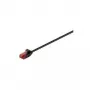 Wentronic Goobay CAT 6 plānā komutācijas vads, U/UTP, melns, 0,15 m - vara materiāls (71547)
