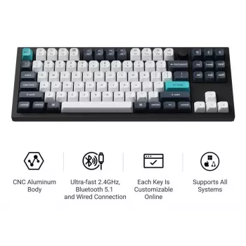 Tastatūra Wrl Q3 Max RGB/CARBON Melns Q3M-M4 Keychron