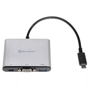 Ārējais video adapteris SILVERSTONE CH7517 USB-C uz VGA (Chrontel CH7517) ārējā displeja savienojums