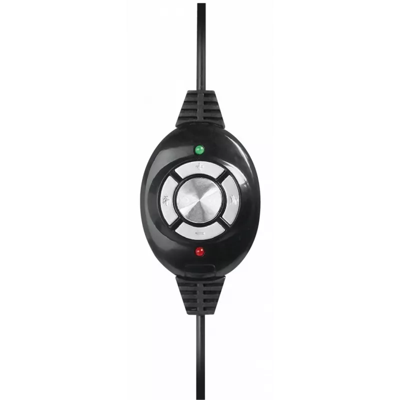 Austiņas MEDIA-TECH MT3573 vadu binaural salokāmas ar mikrofona sviru, 1,9 m kabelis, USB, melnas
