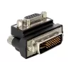 VGA adapteris DeLOCK DVI-I 15 kontaktu sievišķais VGA melns