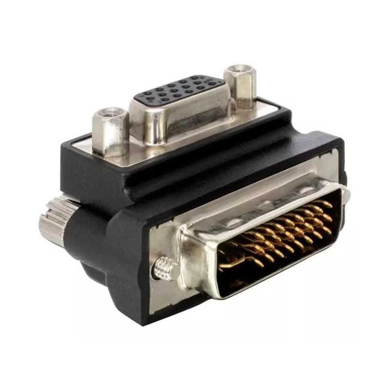 VGA adapteris DeLOCK DVI-I 15 kontaktu sievišķais VGA melns