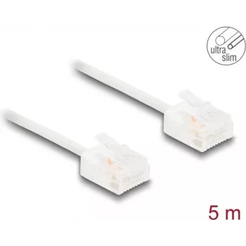 Tīkla kabelis DeLOCK RJ45 Cat.6 UTP Ultra plāns 5m balts