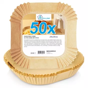 Papīra ieliktņi gaisa fritieriem 20×20 cm, 50 gab. iepakojumā — Extralink HOME