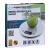 Elektroniskā virtuves svari ESPERANZA EKS003W, 5 kg ietilpība, 1 g precizitāte, rūdīts stikls, skārienvadība