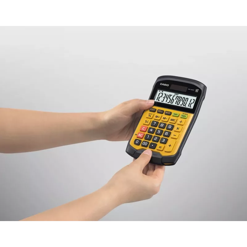 CASIO KALORIMETRA BIROJA ŪDENISDROŠS WM-320MT-S, 12 ciparu displejs. Noņemama tastatūra, 108,5x168,5, ūdens un netīrumu noturības līmenis: IP54