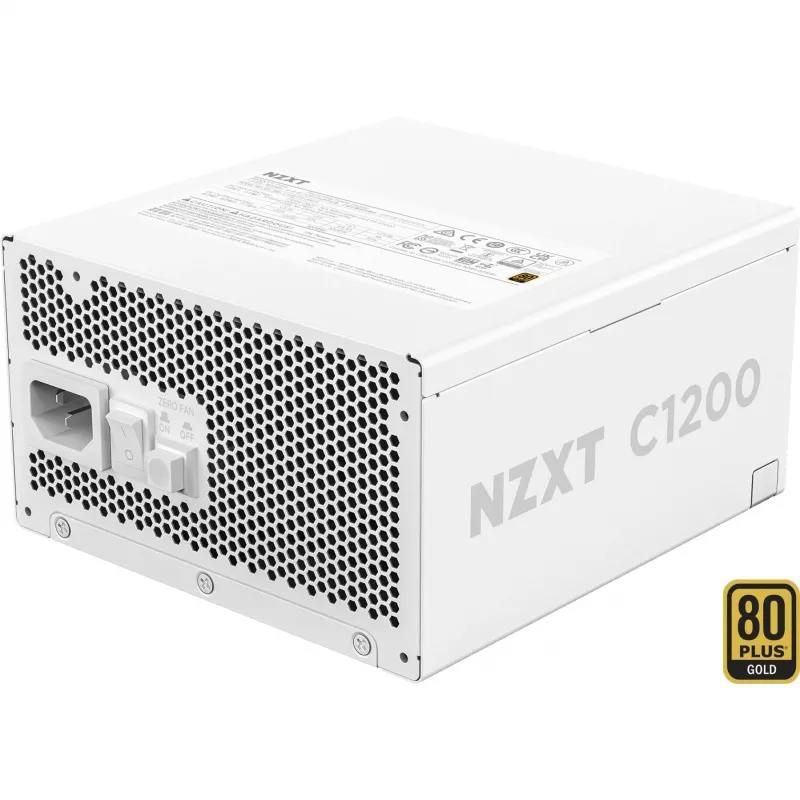 Barošanas bloks | NZXT | PA-2G2BW-EU | 1200 vati | Efektivitāte 80 PLUS GOLD | MTBF 100000 stundas | PA-2G2BW-EU