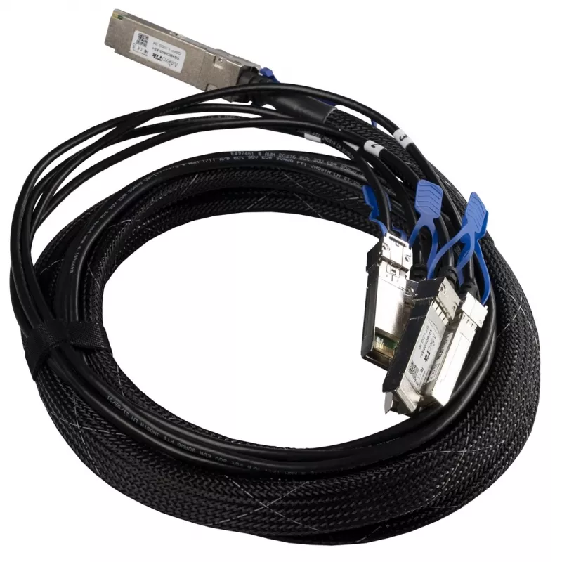 Mikrotik XQ+BC0003-XS+ InfiniBand kabelis 3 m QSFP28 4x SFP28 melna, hromēta