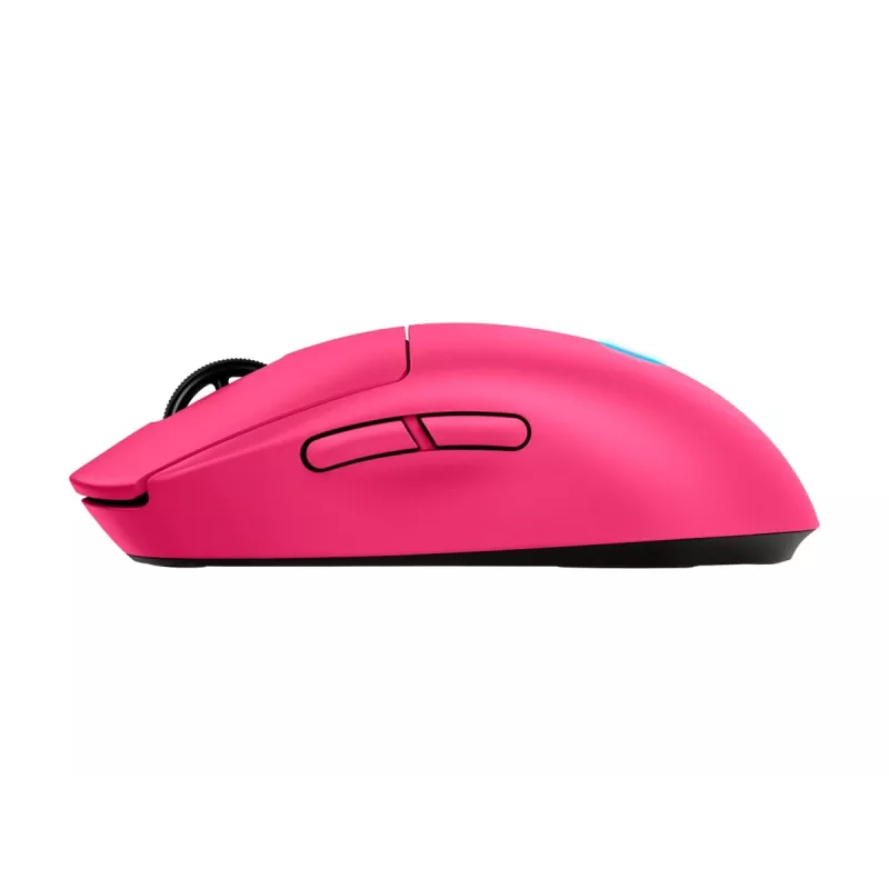 Logitech G PRO 2 - pele - spēlēm - piemērota labrocīgiem un kreilīgiem - optiska - 8 pogas - bezvadu, vadu - 2,4 GHz, USB - USB Logitech LIGHTSPEED uztvērējs - rozā (910-007310)