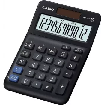 Galda kalkulators Casio MS-20F 12 cipari Melns Saules un bateriju barošana