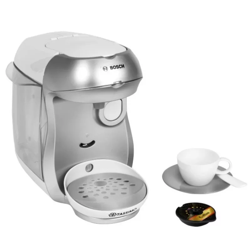 Kafijas automāts KLEIN Bosch Tassimo 9231 – rotaļu kafijas automāts, sudraba krāsā, bērnu lomu spēlei