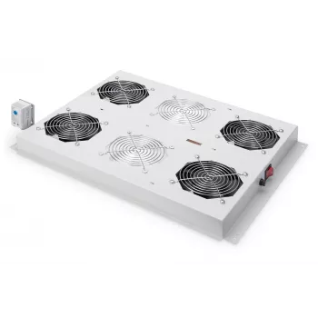 Digitus DN-19 FAN-4-SRV produkts pelēkā krāsā