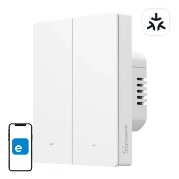 Sienas WiFi viedais slēdzis Sonoff M5-2C-80W 2-kanālu rāmim