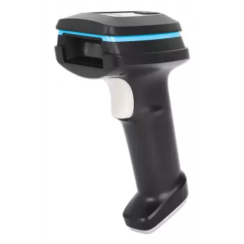 Manhattan 2D tāldarbības LED svītrkodu skeneris, USB, 450 mm skenēšanas dziļums, maks. apkārtējā gaisma 100 000 luksi (saules gaisma), atbalsta simboloģijas — 1D (21 versija) un 2D (10 versijas), skenera RJ45–USB 1,8 m kabelis (populārākais tips — USB-A), melns, 3 gadu garantija