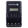 Baterijas lādētājs everActive NC450B — 4 šūnu AAA lādētājs, 110/230V maiņstrāva, melns