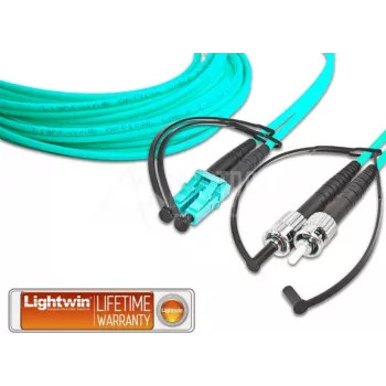 Lightwin LDP-50 LC-ST 1.0 OM3 optiskās šķiedras kabelis 1 m ūdens krāsā (LDP-50 LC-ST 1.0 OM3)