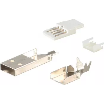 Vadu savienotājs ShiverPeaks BS77056 USB A vīrišķais, taisns