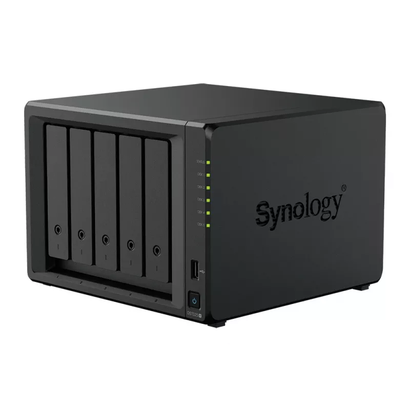 Synology DiskStation DS1525+ NAS/serveris Ryzen Embedded V1500B 8 GB DDR4 0 TB Melns