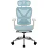 Ergonomiskais biroja krēsls thunder x3 TEGC-3073102.B1 — balta un zila apdare, regulējami roku balsti, augsta atzveltne