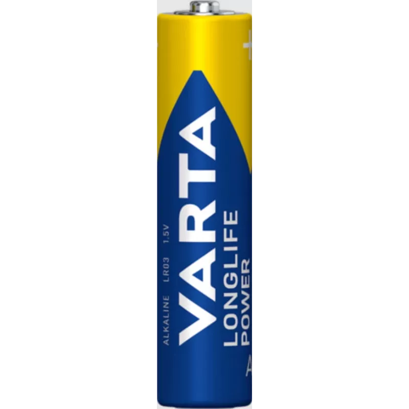 Sārmainās Micro AAA baterijas Varta Longlife Power — 12 gab. iepakojumā