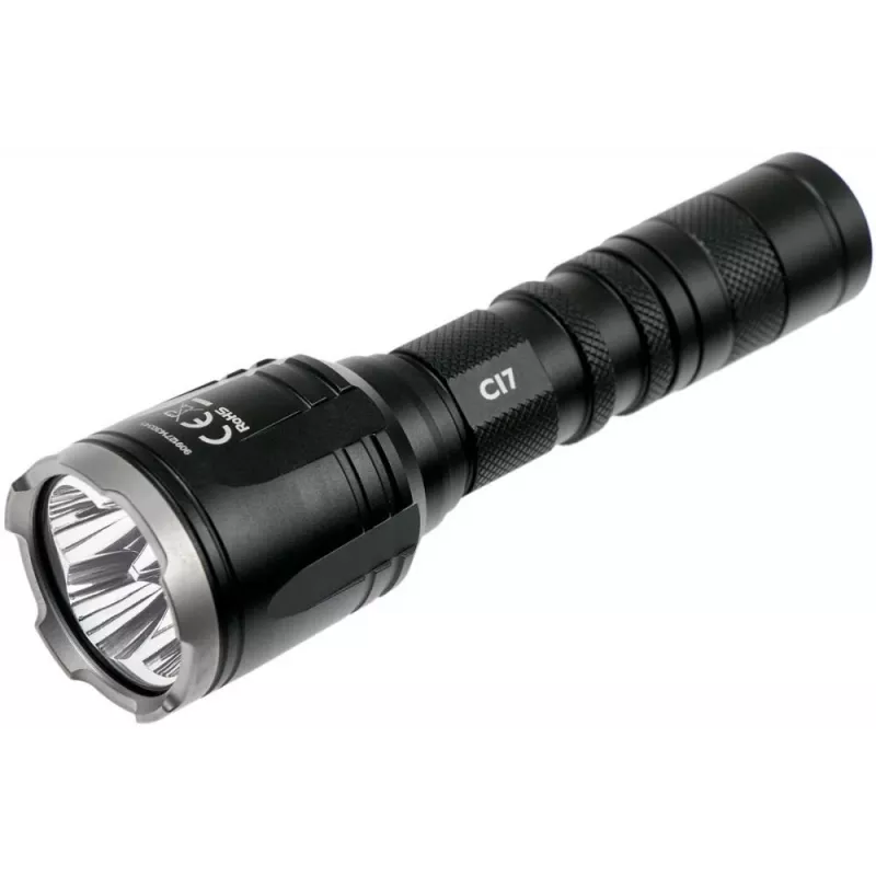 Rokas lukturītis Nitecore CI7 — 4 gaismas diodes, 2500 lūmenu, līdz 130 stundām darbības laika, 148,2 mm, 158 g, melns