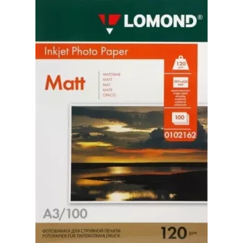 Lomond foto tintes papīrs Matte 120 g/m² A3, 100 loksnes