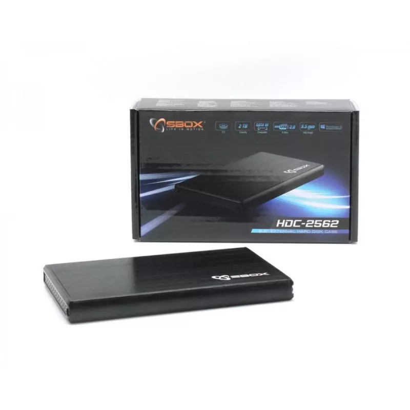 Sbox HDC-2562B 2.5 ārējais cietā diska korpuss Blackberry Black