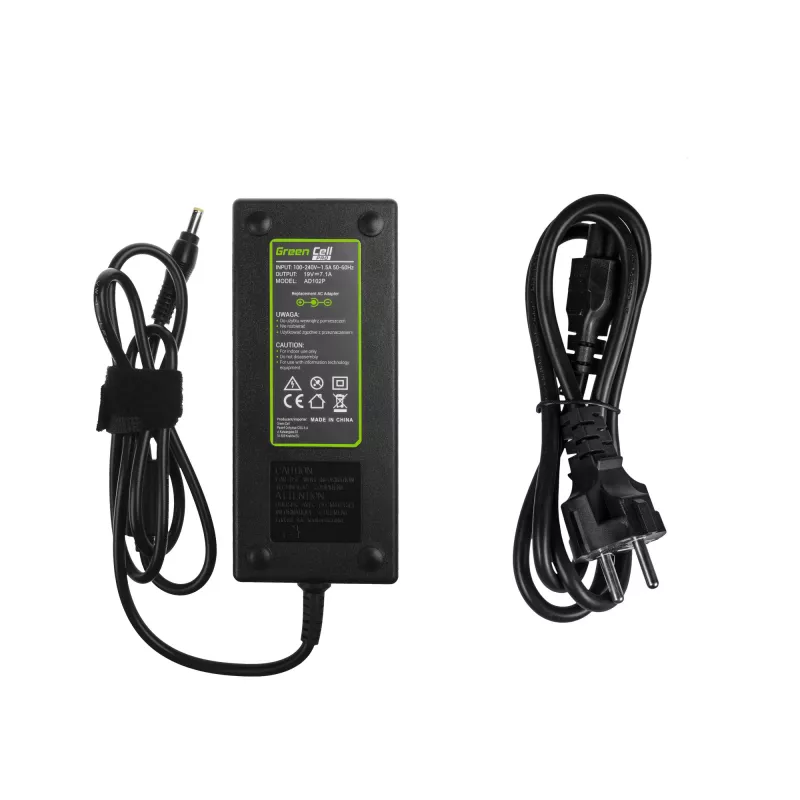 Adapter Green Cell AD102P universāls 135 W, 19 V, 7.1 A, melns, portatīvajiem datoriem