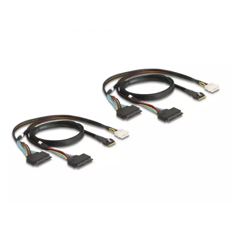 DeLOCK PCI Express 4.0 x16 karte uz 4 x SFF-8639 NVMe - Bifurkācija - Low Profile formas faktors