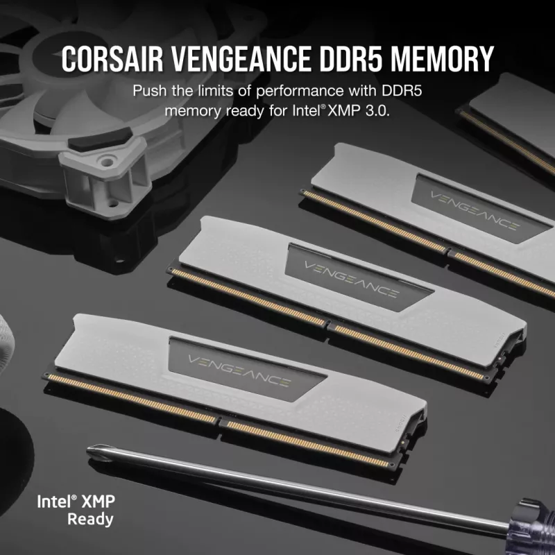 CORSAIR Vengeance DDR5 komplekts 48 GB 2 x 24 GB DIMM 288 kontaktu 3000 MHz PC5-48000 CL30 1,4 V balts (CMK48GX