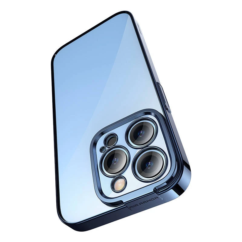 Aizsargapvalks Baseus iPhone 14 Pro — caurspīdīgs, spīdīgi zils