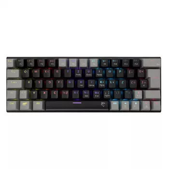 Mehāniskā spēļu tastatūra White Shark Wakizashi WAKIZASHI-2 ar US sarkanajiem slēdžiem, melni pelēka