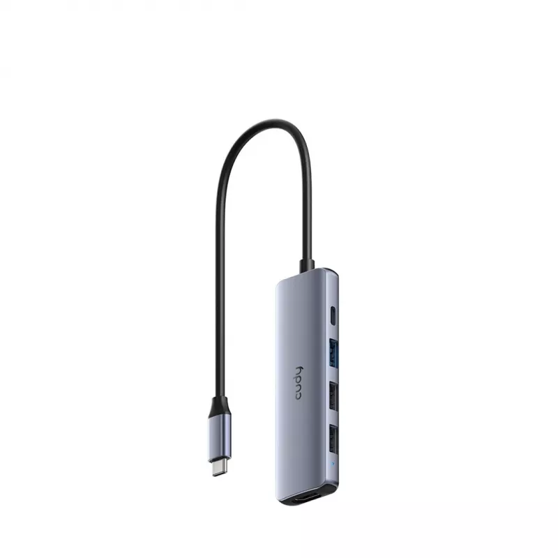 CUDY UH405 5-in-1 USB-C centrmezgls ar HDMI 4K