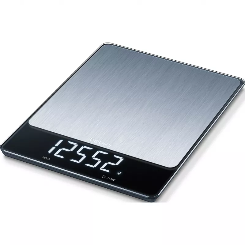 Virtuves svari Beurer KS 34 XL nerūsējošais tērauds, ietilpība 5 kg, precizitāte 1 g
