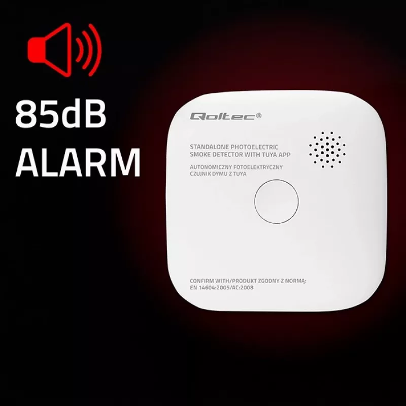 Dūmu detektors ar bateriju Tuya WiFi LED