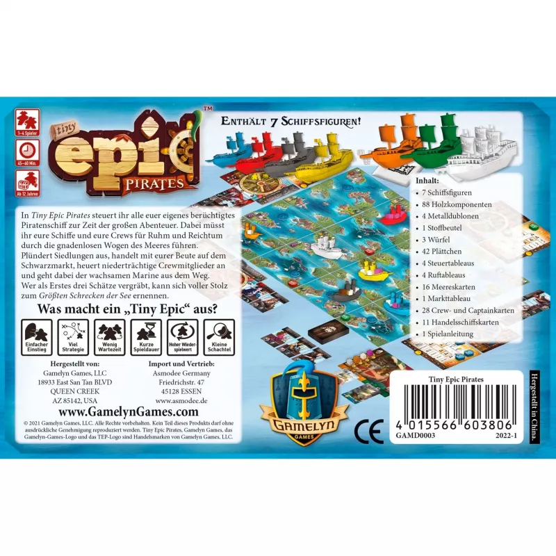 Tiny Epic Pirates ģimenes spēle