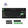 Mehāniskā tastatūra Keychron P1 H-M1Z 75% vadu un bezvadu USB, RF, Bluetooth 5.2, RGB apgaismojums, melna, akumulators līdz 100 stundām, USB-C