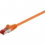 Wentronic Goobay CAT 6 komutācijas kabelis, S/FTP (PiMF), oranžs, 5 m - LSZH bez halogena, varš (93475)