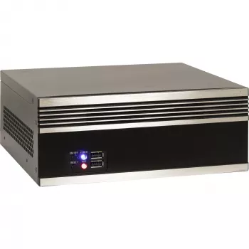 PC korpuss INTER-TECH S21 melns/sudraba ATX atbalsts 6 ventilatoriem