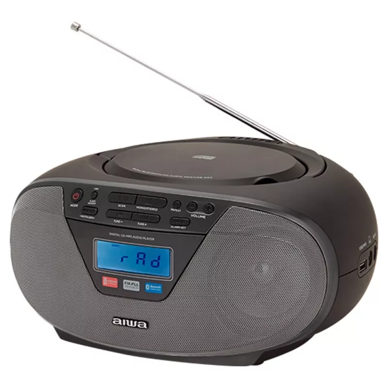 Audio mikro sistēma Aiwa BBTU-400BK, CD/MP3/FM-PLL/BT atskaņotājs (melna)