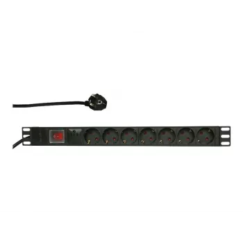 Pārsprieguma aizsargs LogiLink PDU7C01 Melns 7 maiņstrāvas rozetes 230 V 2 m