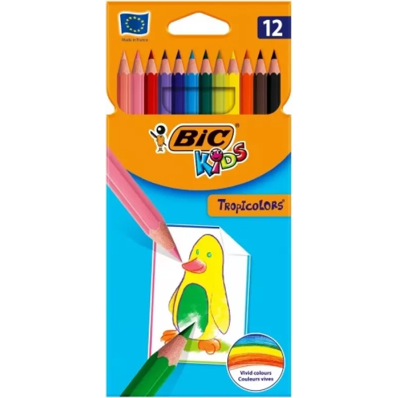 BIC Krāsainie zīmuļi TROPICOLORS 12 krāsas 022503
