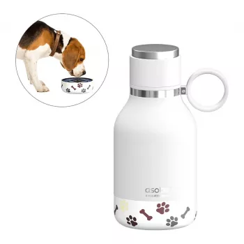 Suņu bļoda Asobu SDB1 balta 1000 ml iekštelpām un ārā