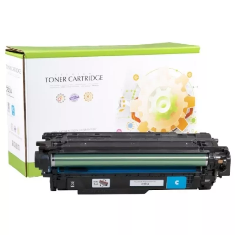 Saderīga Static Control HP 653A (CF321A) tonera kasetne, ciāna