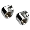 Bitspower Touchaqua adapteris 90 grādu leņķī G1/4 collas IG uz G1/4 collas IG - 2 komplekti, sudraba