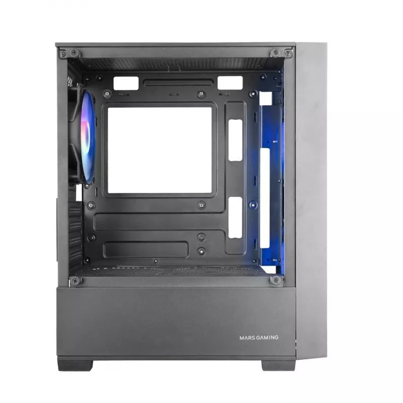 PC Case TACENS Mars Gaming MC-VORTEX Mini Tower Mini-ITX/Micro-ATX Temperēts stikls Melns, 3x120mm, 27.3 cm GPU, 162 mm CPU dzesētājs