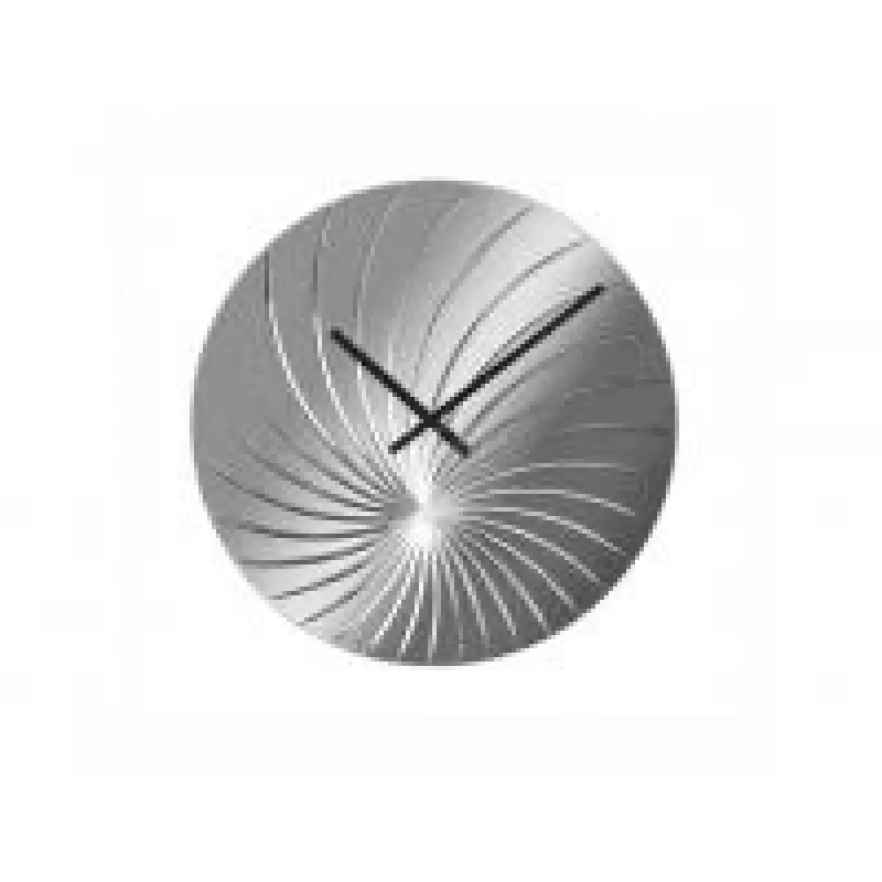 NeXtime klok 8134 Swirled, Ø43 cm, Sienas, Sudraba spīdīgs