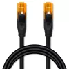 Tīkla ielāpu vads UTP Cat6 QOLTEC 25 m, 2×RJ45, melns