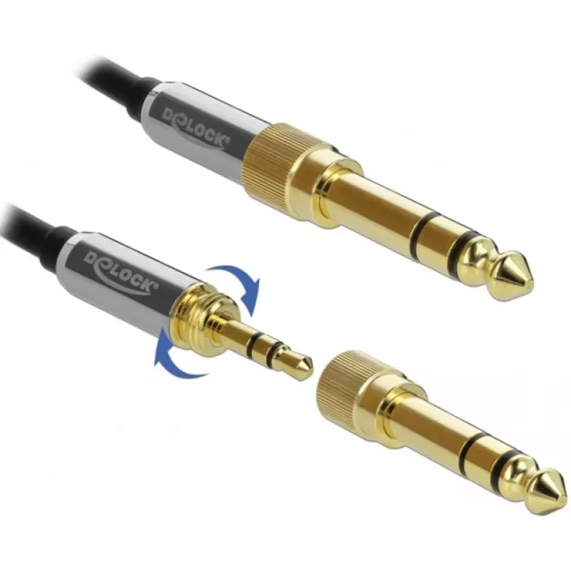 Audio kabelis DeLOCK 85783 5m 3.5mm Melns Pelēks